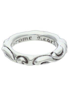 Chrome Hearts Scrl Band Scroll Silver Ring